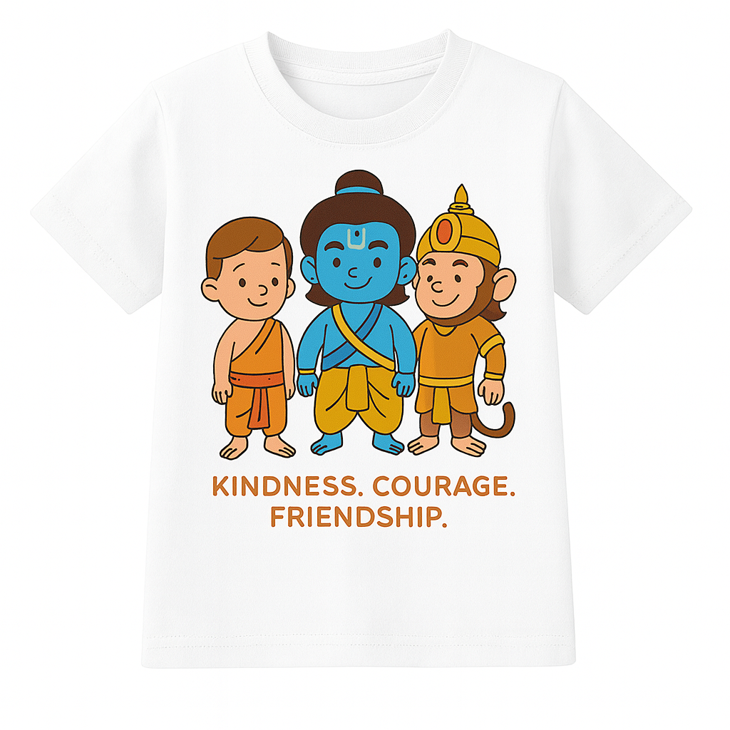 Kids Dusshera T-Shirt With Ram, Hanuman Laxman Depitcing Kindess