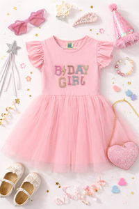 ULTIMATE BIRTHDAY GIRL DRESS WITH EXCLUSIBVE HAND EMBROIDERY