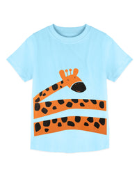 Pure Cotton Sky Blue Giraffe Print Co-ord Set