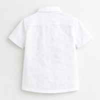 Kids White Monster Truck Shirt Half Sleeves