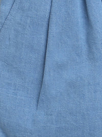 White Full Sleeve Shirt & Blue Denim Short Pant Co-ord Set