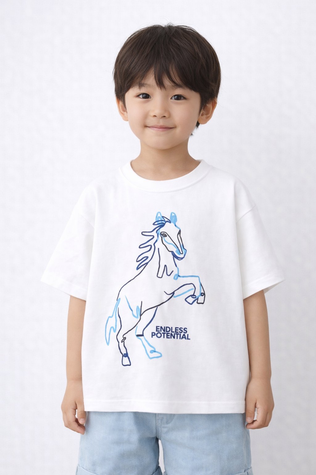 Running Hoirse Endless Potential Tee – Graphic T-Shirt for Kids
