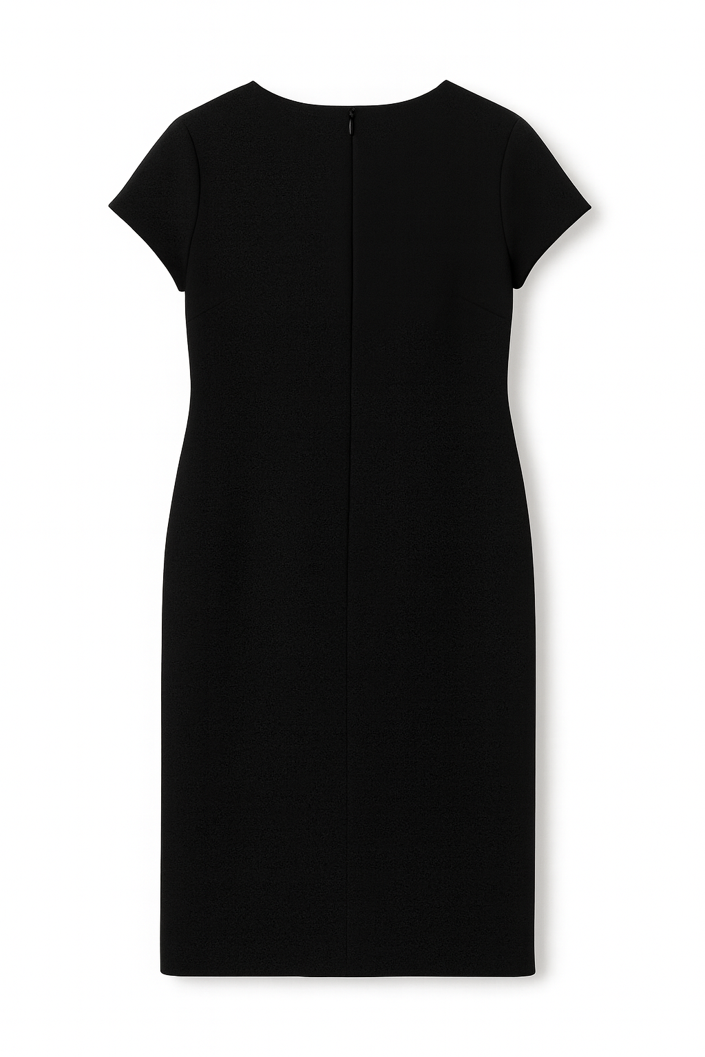 Girls Black Elegant Midi Dress With Big White Accent Flower