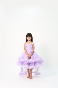 ZIP ZAP ZOOP Girls Dress Lilac Exaggerated Party Dress Layered Dress