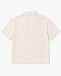 BOYS WHITE SHIRT WITH PARELLEL FISH EMBROIDERY