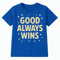 Kids Dusshera T-Shirt Good Always Wins  Blue