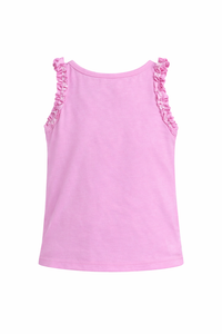 GIRLS PINK SLEEVELESS T-SHIRT WITH RED HEART