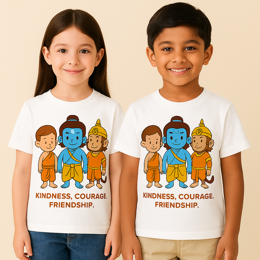 Kids Dusshera T-Shirt With Ram, Hanuman , Laxman Depitcing Kindess