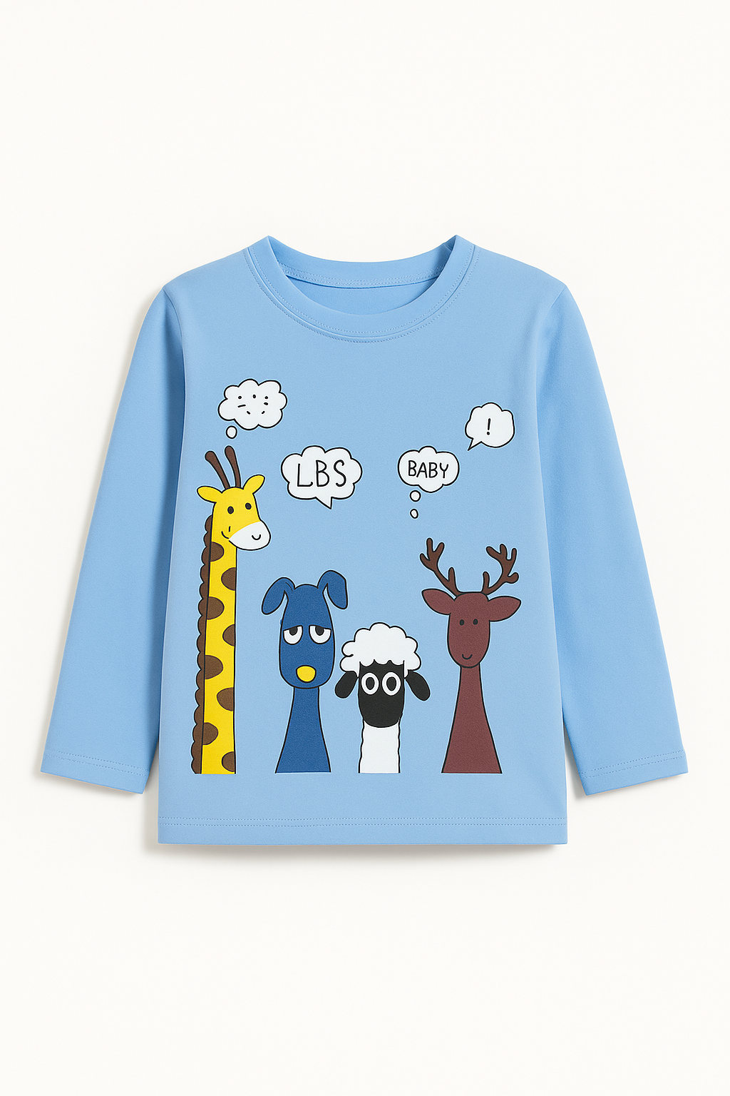Boys Pack Of 2 Animal Shirt Light Blue And White
