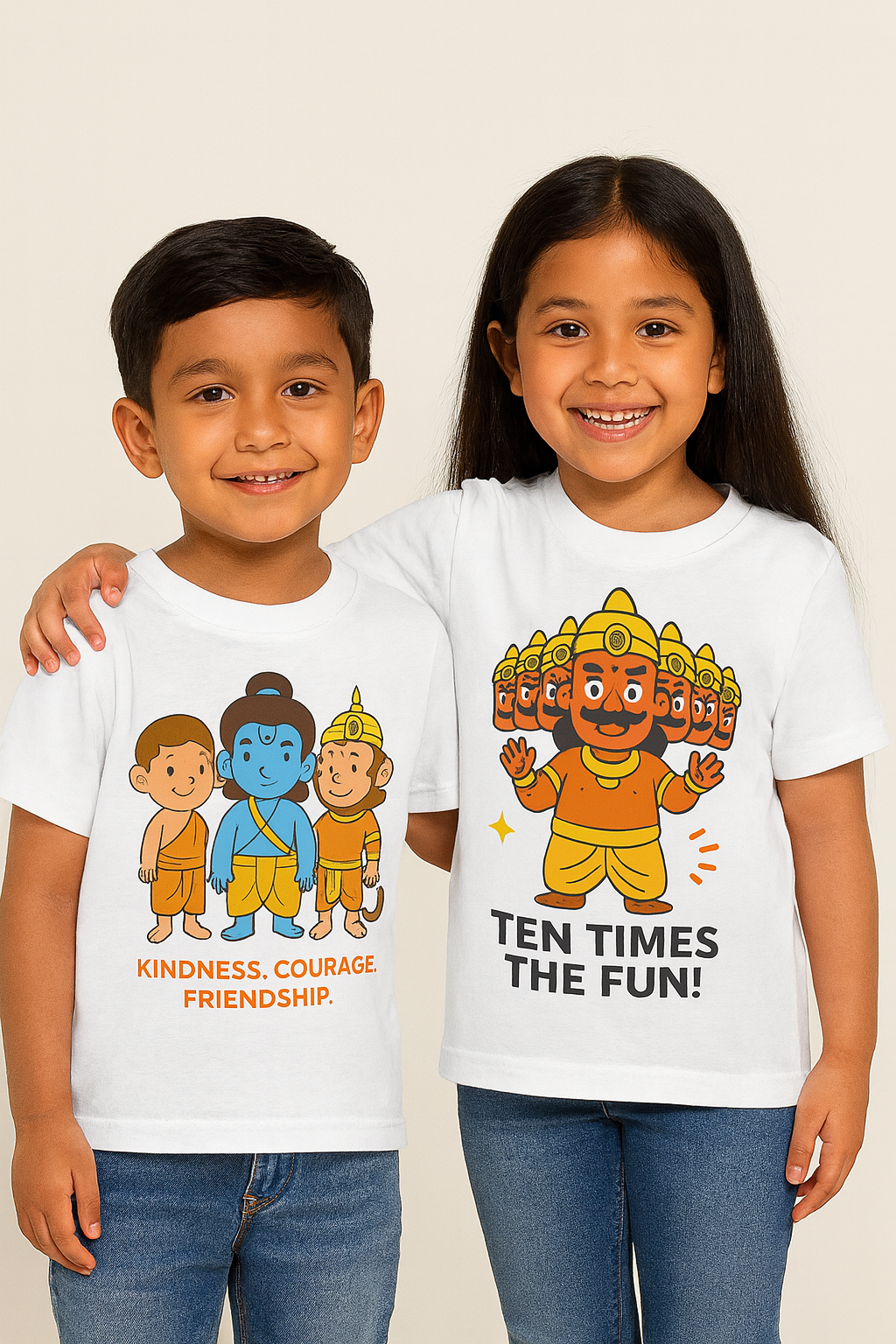 Kids Dusshera T-Shirt With Ravana - Ten Times The Fun