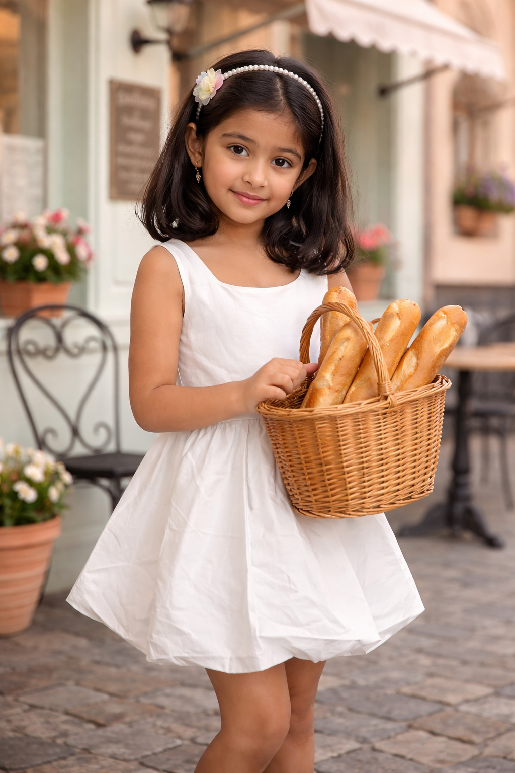 STYLISH WHITE COTTON SLEEVELESS BALLOON DRESS