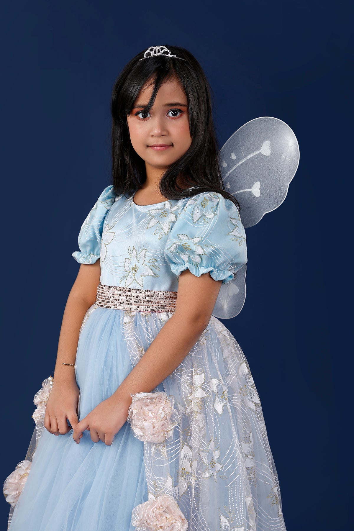 Sky Blue & Peach Ultimate Princess Look Party Gown ZipZapZoop Sky Blue & Peach Ultimate Princess Look Party Gown ZipZapZoop