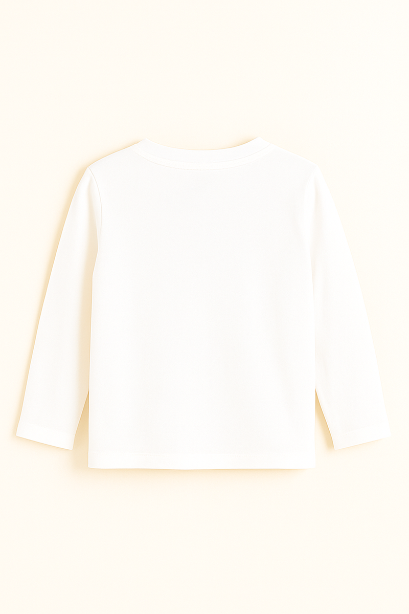 Boys 4 Animals White Full Sleeves T-Shirt