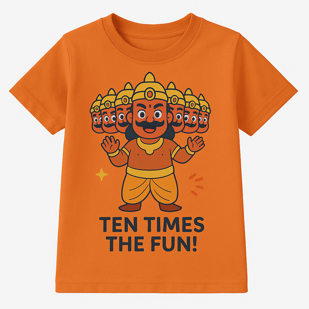 Kids Dusshera T-Shirt With Ravana - Ten Times The Fun