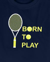 Pure Cotton Navy Blue Co-Ord Tennis Racket Set