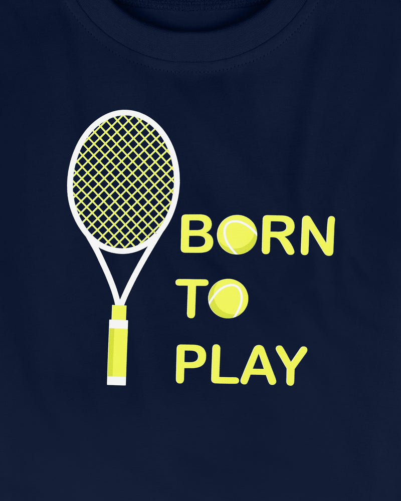 Pure Cotton Navy Blue Co-Ord Tennis Racket Set