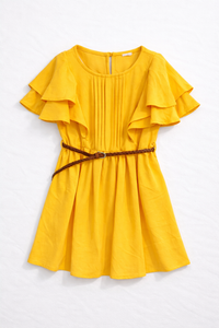 GIRLS PREMIUM YELLOW STYLISH DRESS