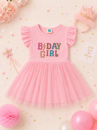 ULTIMATE BIRTHDAY GIRL DRESS WITH EXCLUSIBVE HAND EMBROIDERY