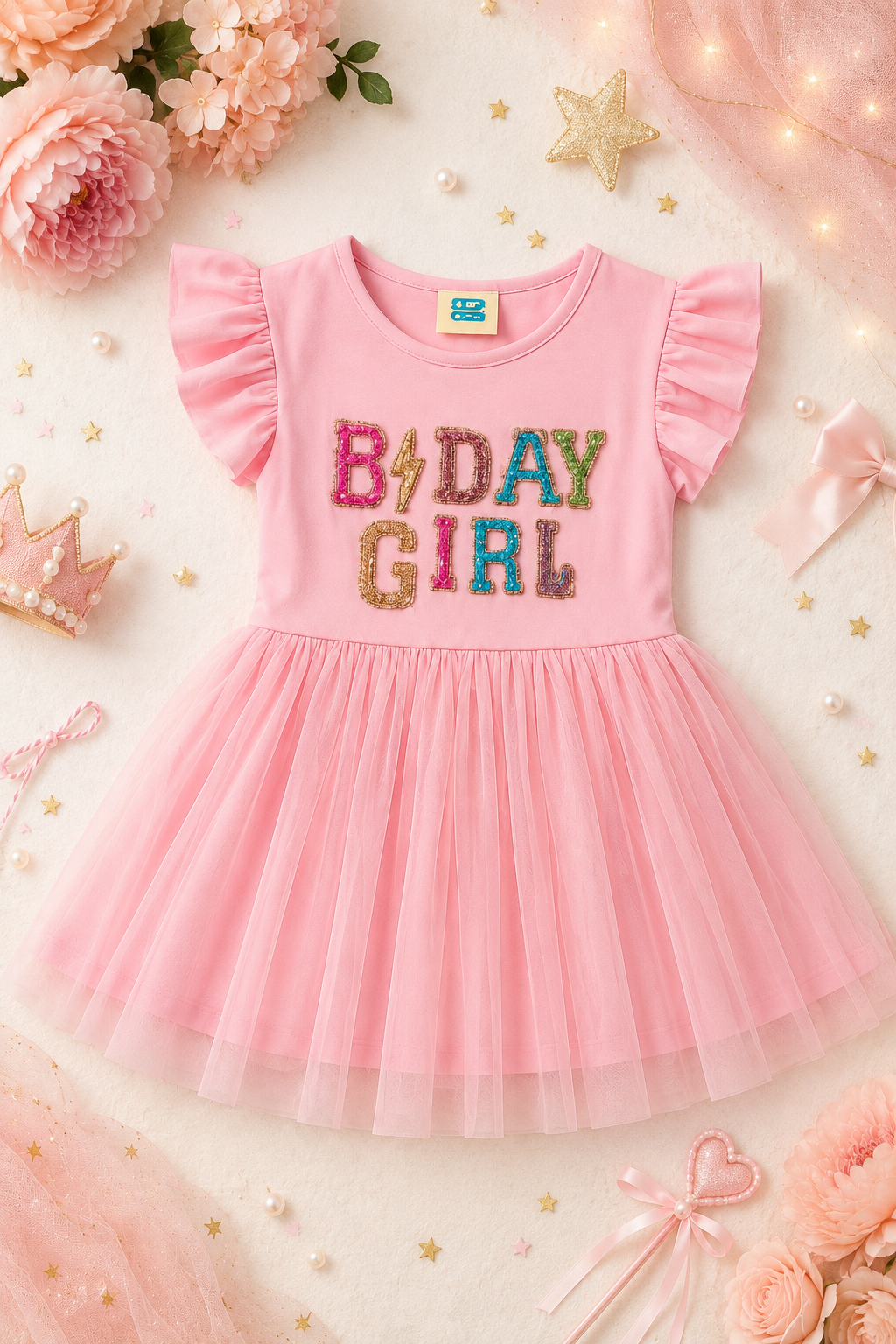 ULTIMATE BIRTHDAY GIRL DRESS WITH EXCLUSIBVE HAND EMBROIDERY