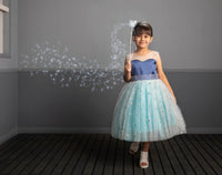 Blue Elsa Inspired Party Dress
