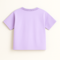 Lilac Butterfly Applique Cotton T-Shirt