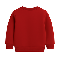 Cute Golden Sequin Red Cotton Knitted Sweatshirt