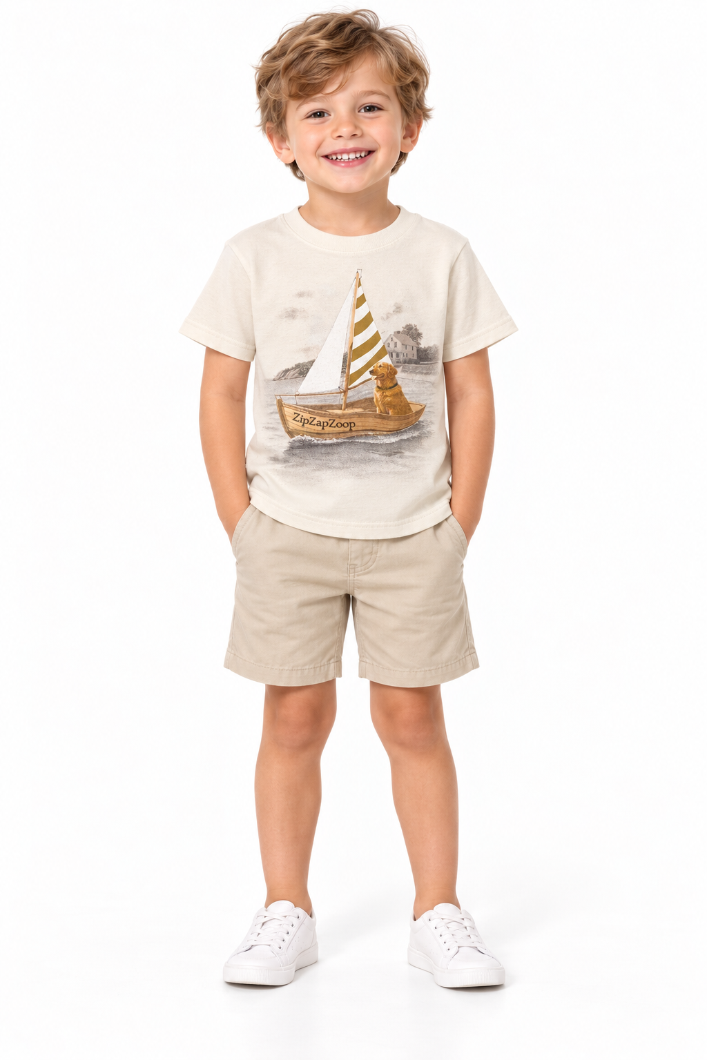 SAILING DOG  T-SHIRT FOR BOYS