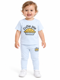 White Cutie Pie Baby Girl Matching Set
