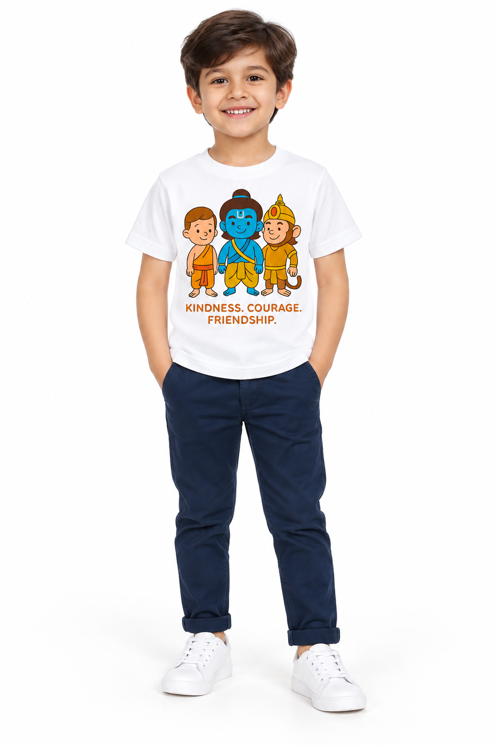 Kids Dusshera T-Shirt With Ram, Hanuman , Laxman Depitcing Kindess