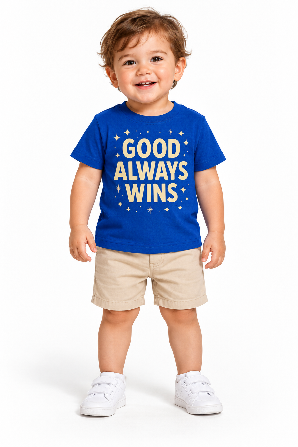 Kids Dusshera T-Shirt Good Always Wins  Blue