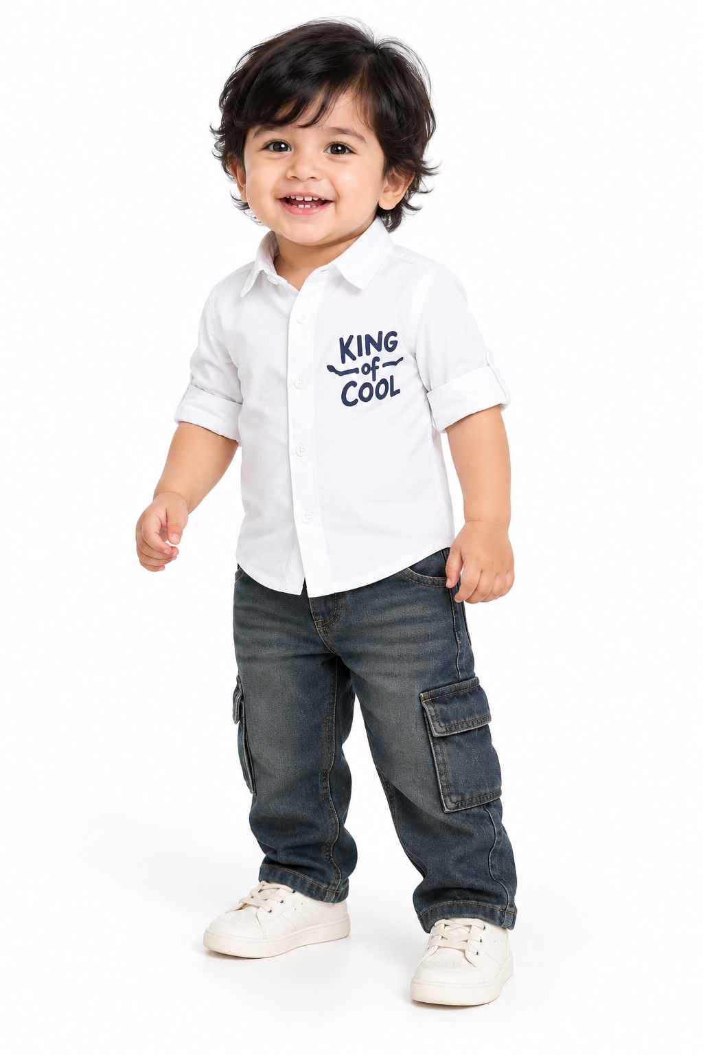 White King Of Cool Printed Full Sleeve Pure Cotton Shirt