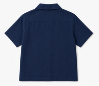 BOYS HAND EMBROIDERY VACATION SHIRT WITH PALM TREES AND SUN
