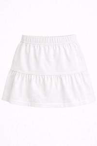 RED HEART T-SHIRT WITH HAND EMBROIDERY WITH WHITE SKIRT CO-ORD SET