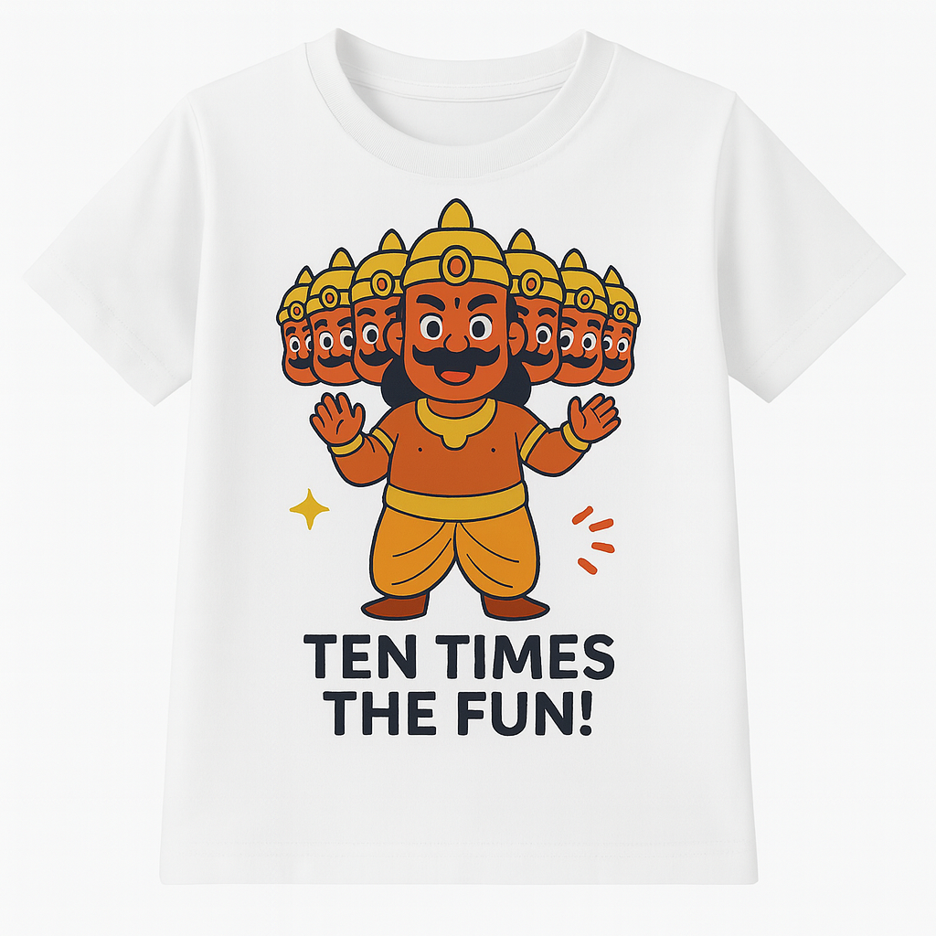 Kids Dusshera T-Shirt With Ravana - Ten Times The Fun