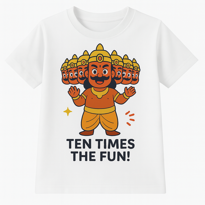 Kids Dusshera T-Shirt With Ravana - Ten Times The Fun