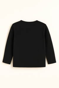 Boys 4 Animals Black Full Sleeves T-Shirt