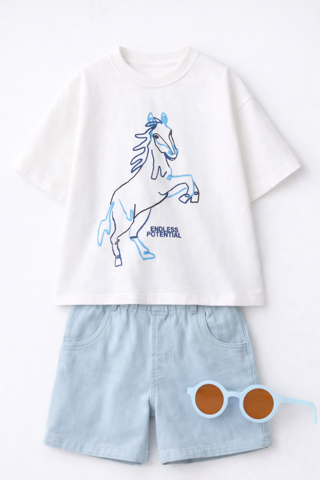 Running Hoirse Endless Potential Tee – Graphic T-Shirt for Kids