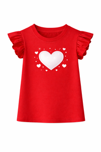 RED HEART T-SHIRT WITH WHITE HEARTS