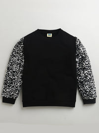 Black & Silver Festive Sweatshirt & Skirt Set