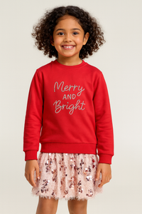 Limited Edition Hand Embroidery Sweatshirt & Skirt