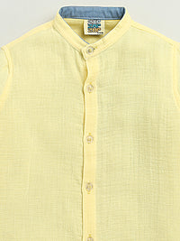 Boys Yellow Shirt & Denim Co-ord Set