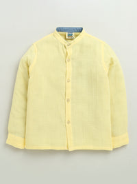 Boys Yellow Shirt & Denim Co-ord Set