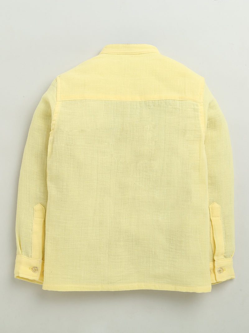 Boys Yellow Shirt & Denim Co-ord Set