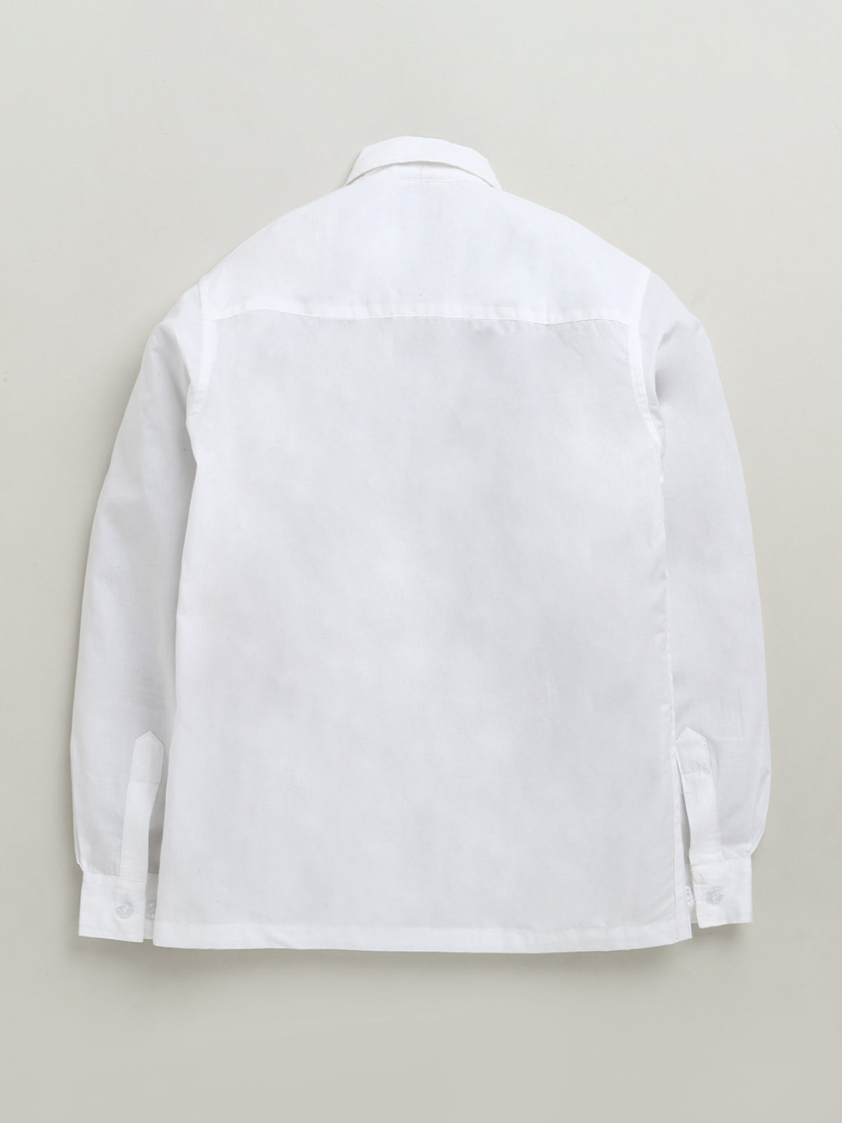 White 3 Animal Printed Full Sleeve Pure Cotton Shirt
