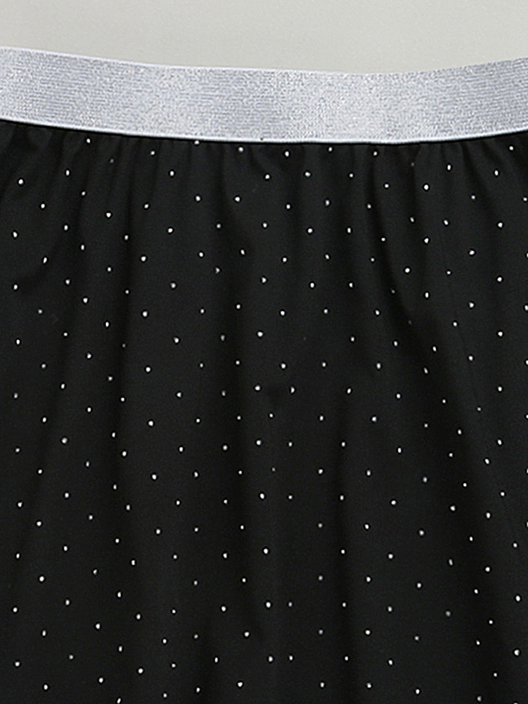 Black Sleeveless Embellished T-shirt & Skirt Cotton Co-ord Set