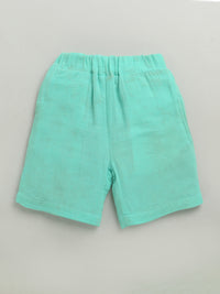 Light Green Solid Soft Cotton Short
