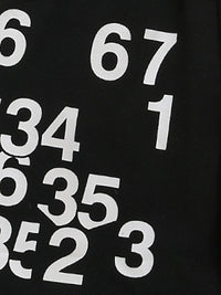 White & Black Sleeveless Number Print Soft Cotton T-shirt & Short Co-ord Set