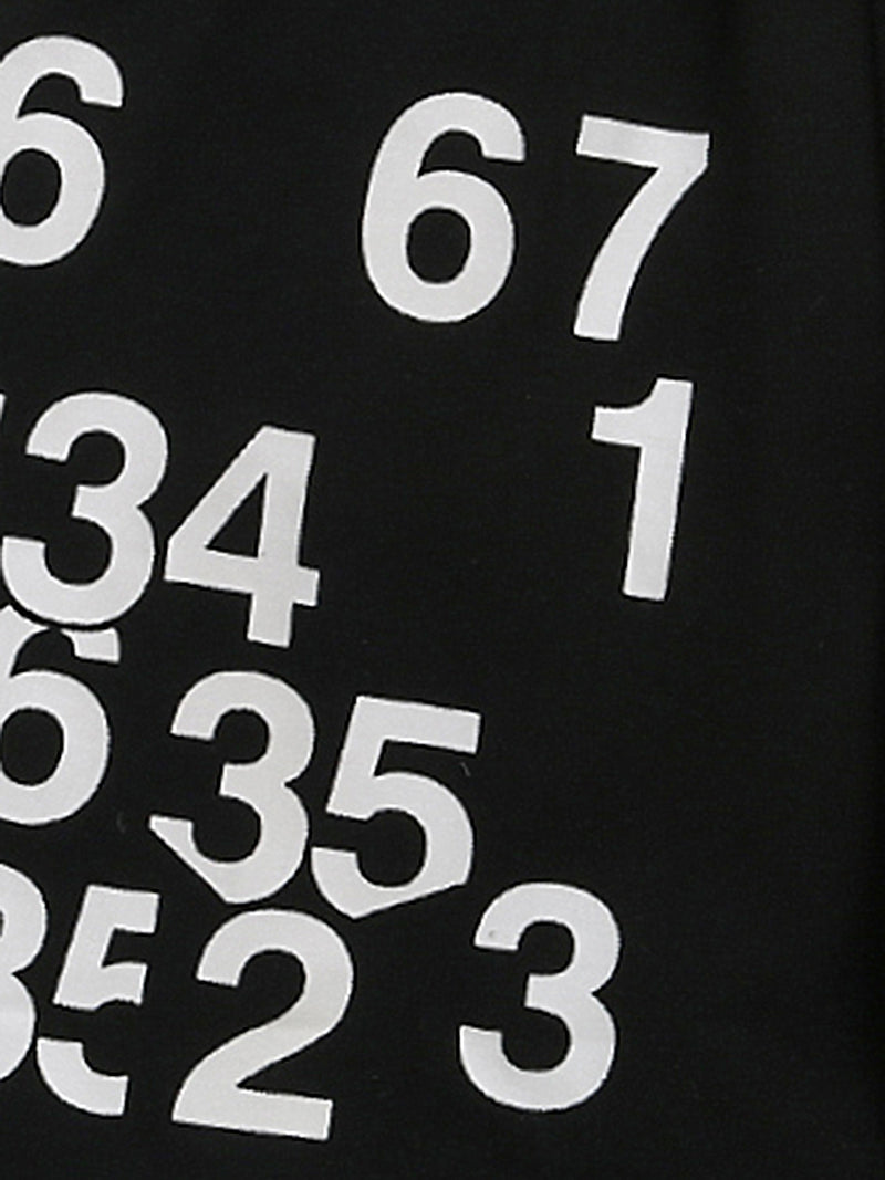 White & Black Sleeveless Number Print Soft Cotton T-shirt & Short Co-ord Set