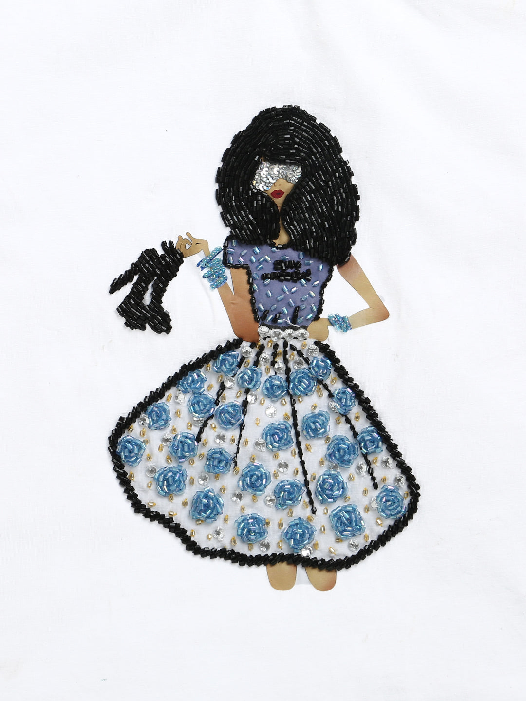 The Very Exclusive Hand Embroidery Stylish Girl T-shirt