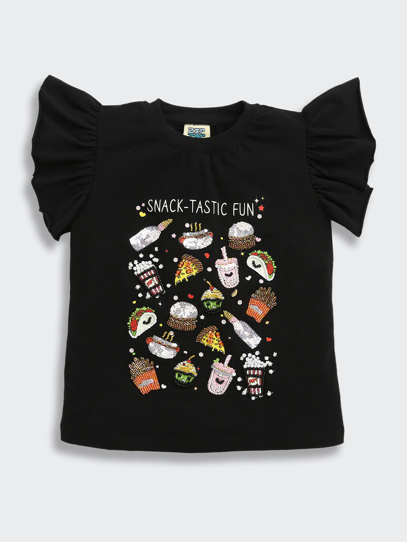 The Very Premium Snack-Tastic T-shirt With Exclusive Hand Embroidery